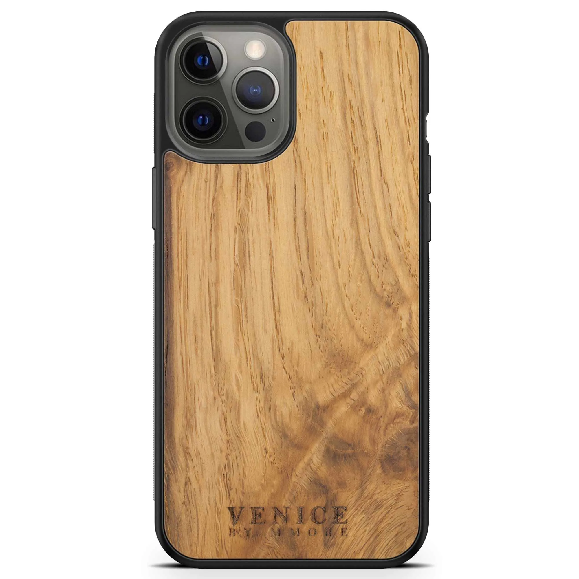image-The Venice Case - Ancient Oak Wood Phone Case - Lettering
