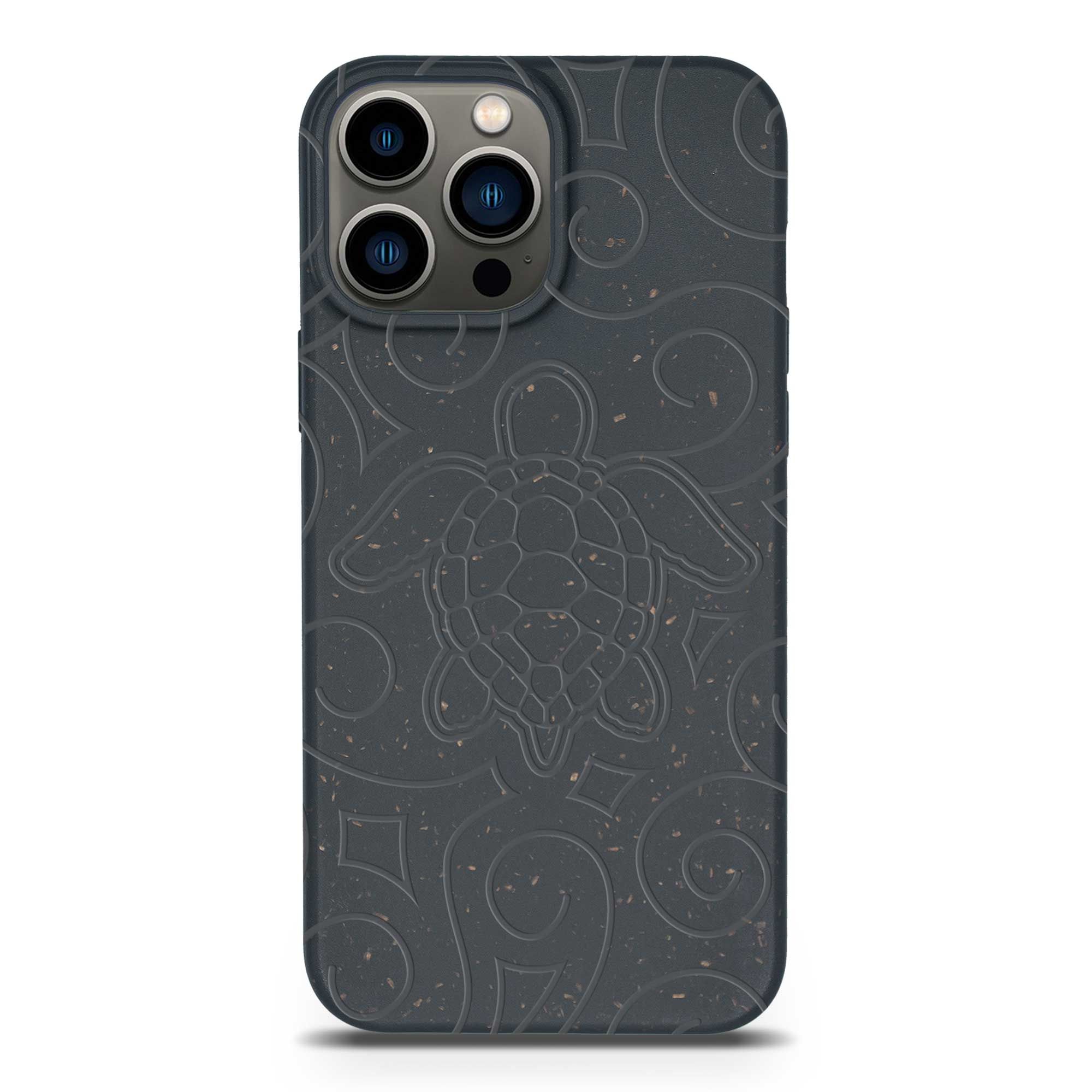 image-Ocean Turtle Biodegradable Phone Case - Ocean Blue and Black