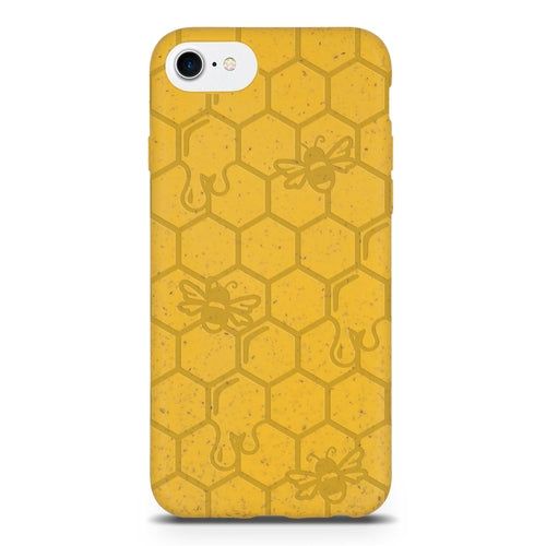 image-Honey Bee Biodegradable Phone Case - Yellow Orange Black