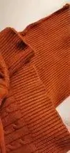 image-Men's Cotton Turtleneck Knitted Pullover Sweater - Brown Size M