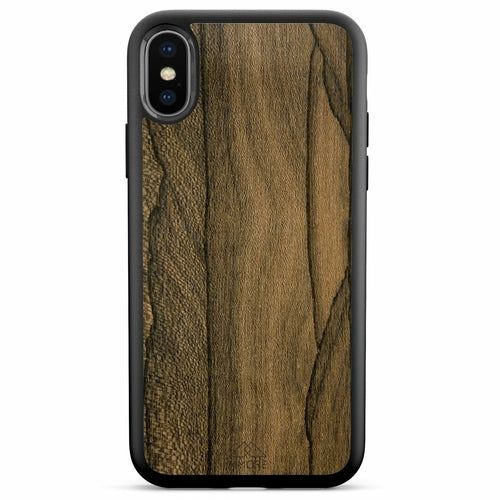 image-Ziricote Wood Phone Case - Handmade Slim Wooden Cover 