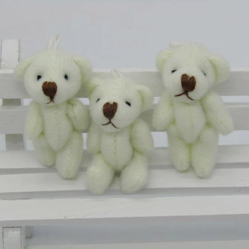 image-100 Pieces Kawaii Mini Teddy Bear Plush Toys - 3.5cm
