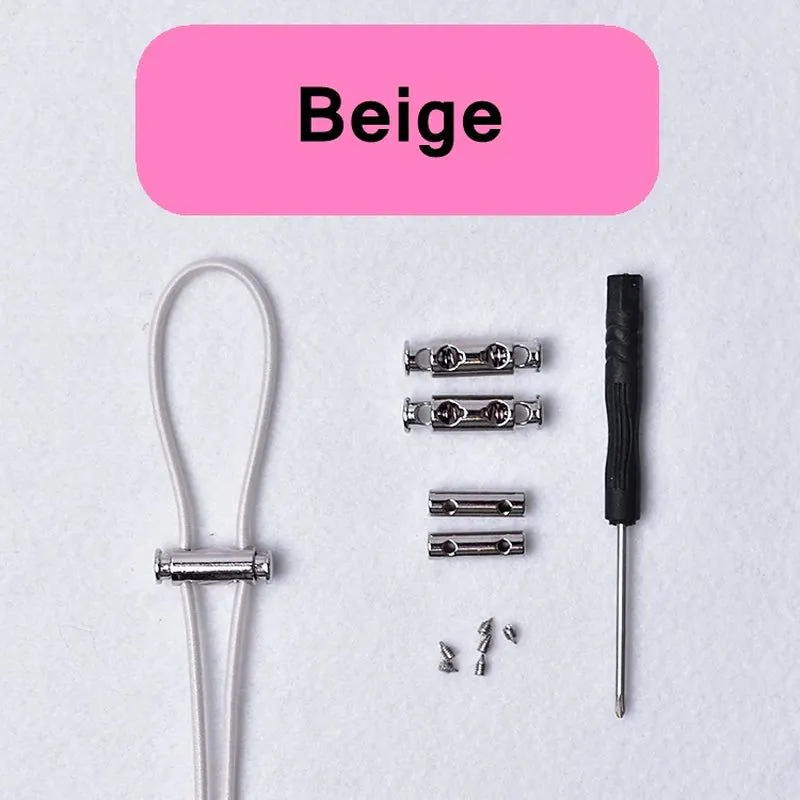 image-Elastic No-Tie Shoelaces with Metal Lock - 100cm Universal Fit 