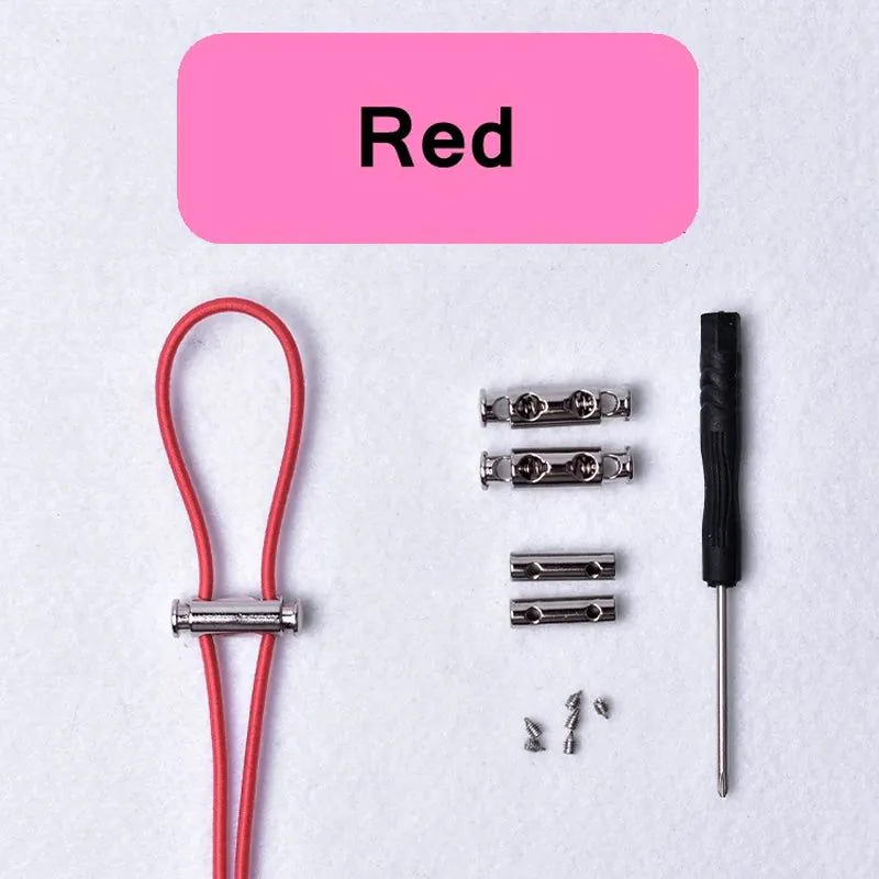 image-Elastic No-Tie Shoelaces with Metal Lock - 100cm Universal Fit 