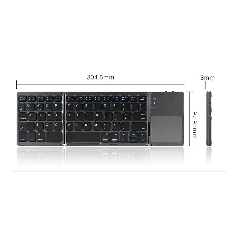 image-Portable Wireless Bluetooth Keyboard with Touchpad