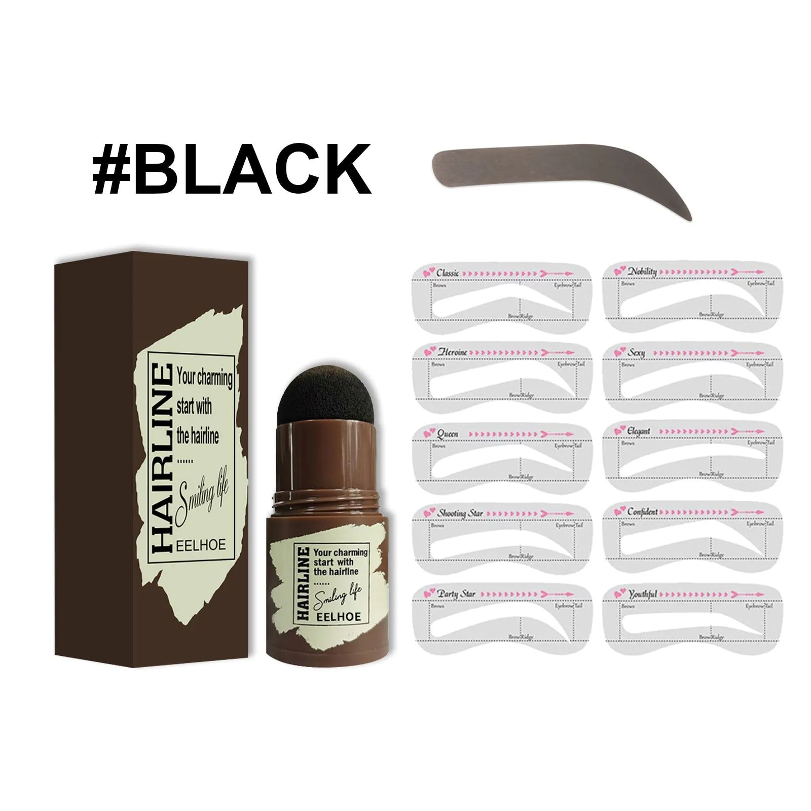 image-One Step Brow Stamp Kit - Black