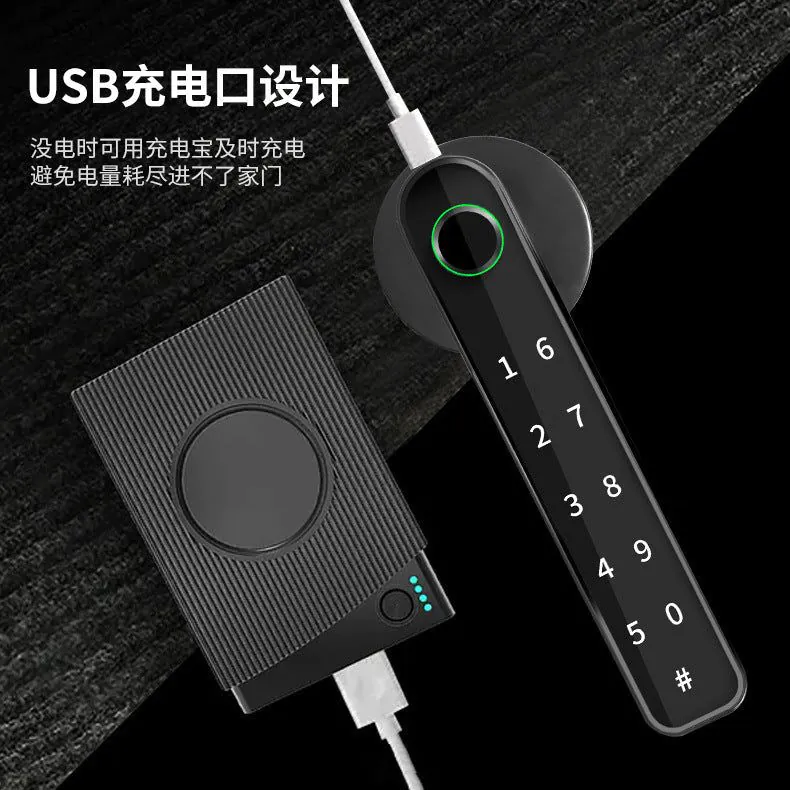 image-Tuya Bluetooth Smart Lock with Fingerprint & Glass Password for Doors 