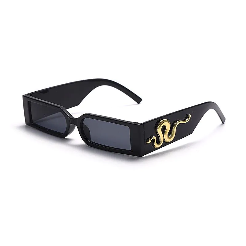 image-Diamond Snake Sunglasses - Retro Hip-Hop Square
