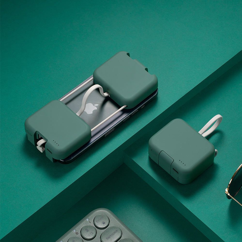 image-Handbag Clip Power Bank with Cable - Multifunctional