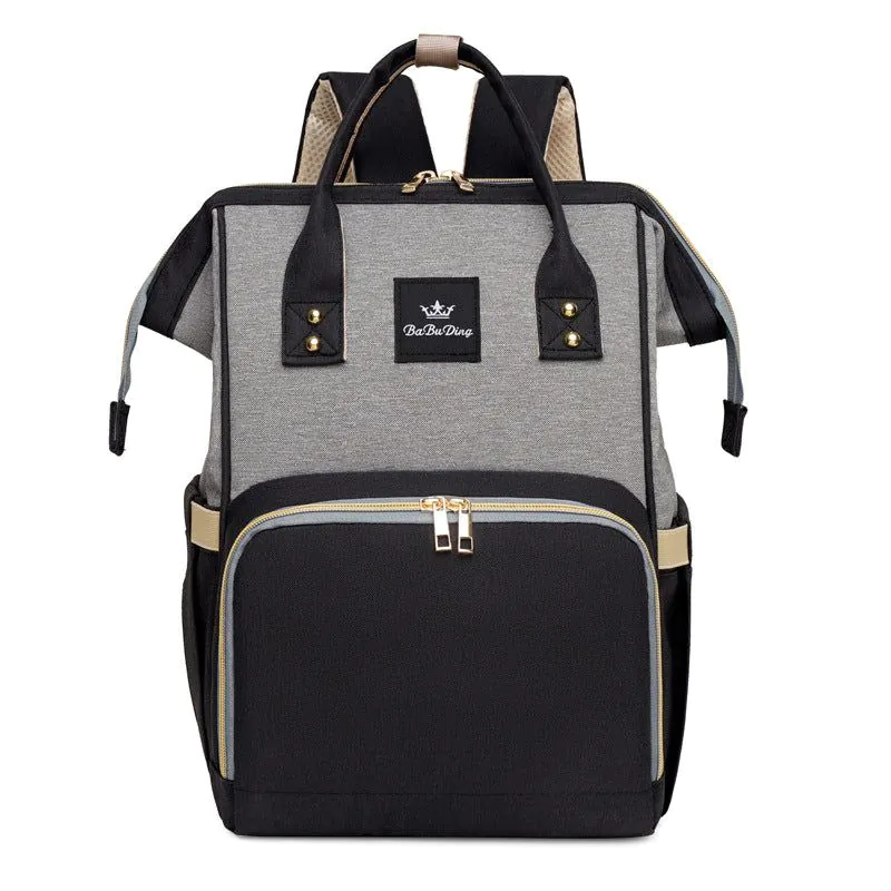 image-Mummy Backpack Large Capacity Grey Oxford Cloth 