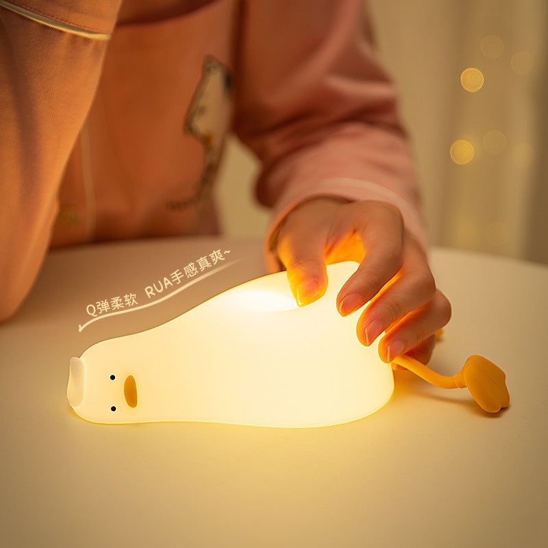 image-Three Peaches Panda Night Light - Modern Voice Control Bedside Lamp