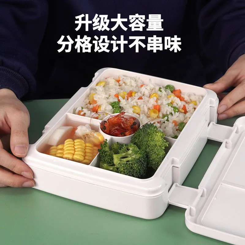 image-Compartmented Lunch Box - Large Microwave Safe