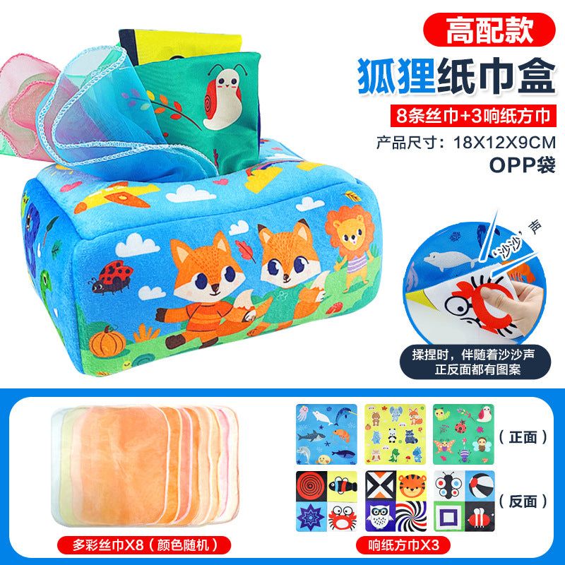 image-Youlecong Baby Tissue Box Toy - Cloth