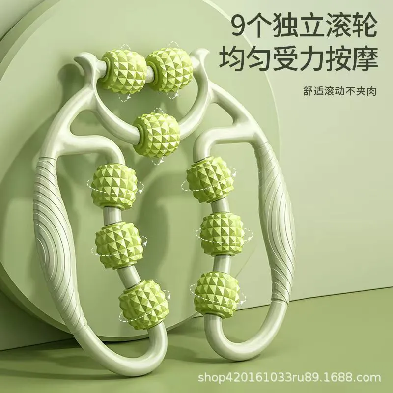 image-Roller Massager Muscle Relaxation Wheel - Green 12