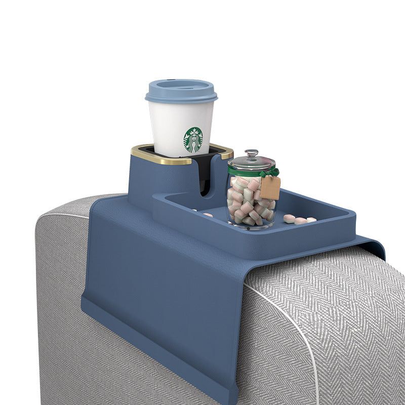 image-Silicone Sofa Cup Holder Coaster with Bracket