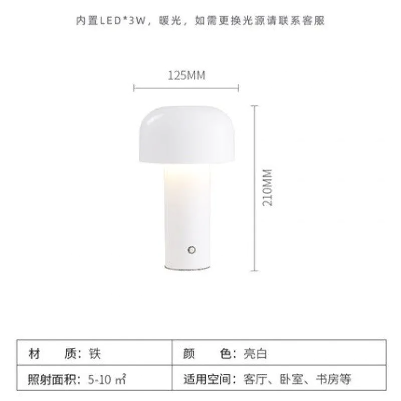 image-mushroom lamp - Blue LED Night Light