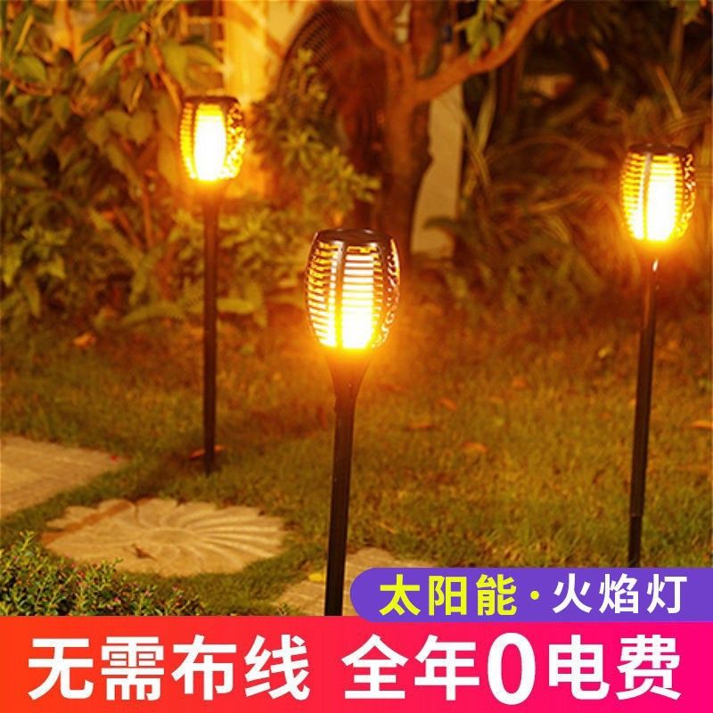 image-Cross-Border Solar Flame Light 12LED Torch Outdoor