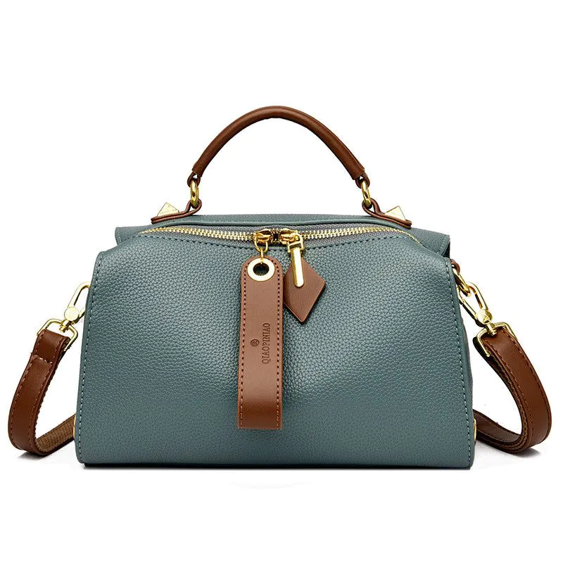 image-Boston Shoulder Bag - Black PU Casual