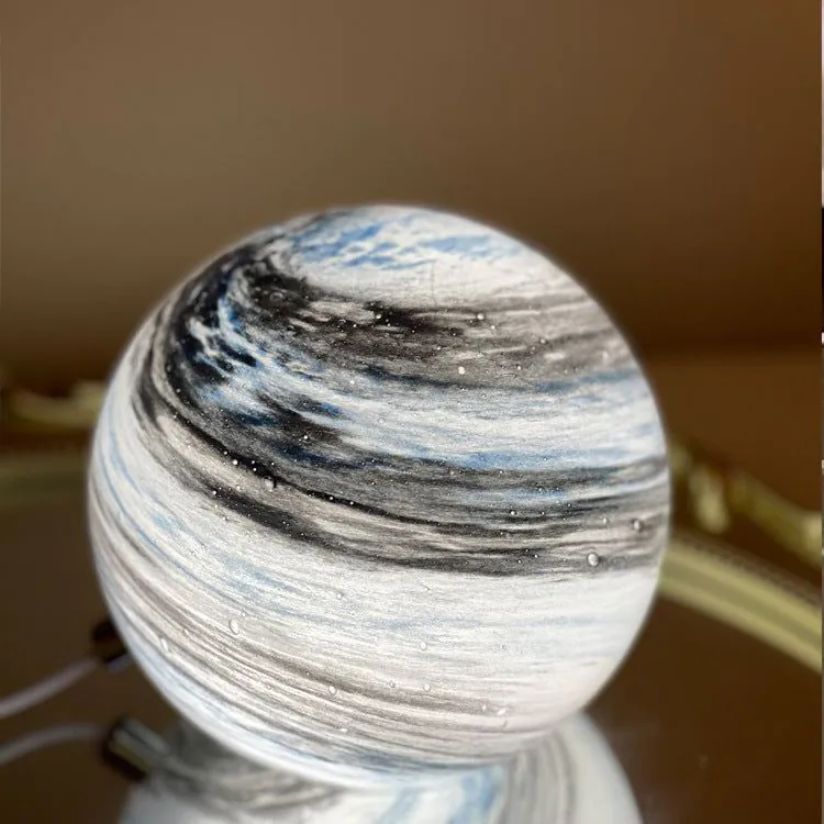 image-Shigeichi Planet Table Lamp - Blue Black Glass LED