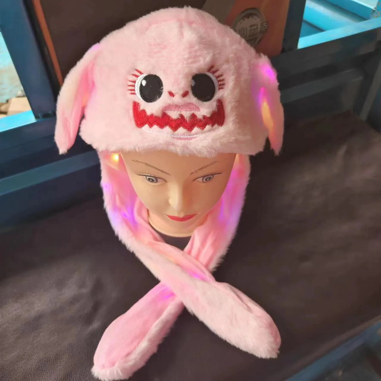 image-Rabbit Plush Hat - Moving Ears Kids Warm