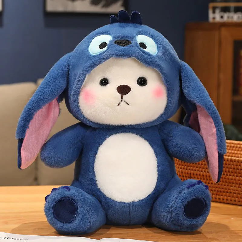 image-Turn into Stitch Bear Plush Doll - Soft Toy