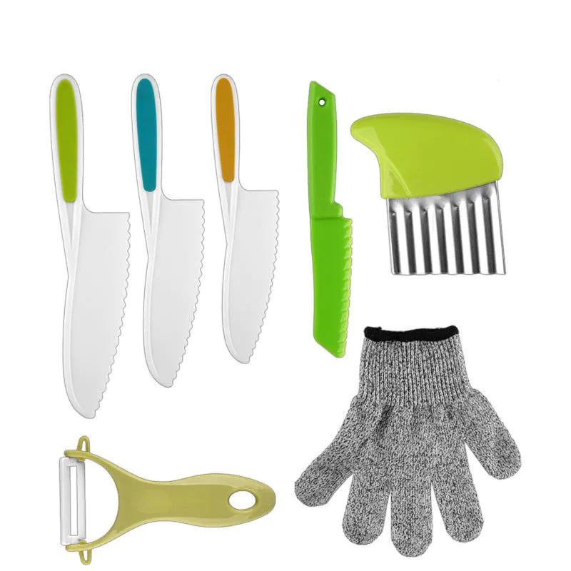 image-Children's Plastic Knife Set 19pc - Serrated Blade