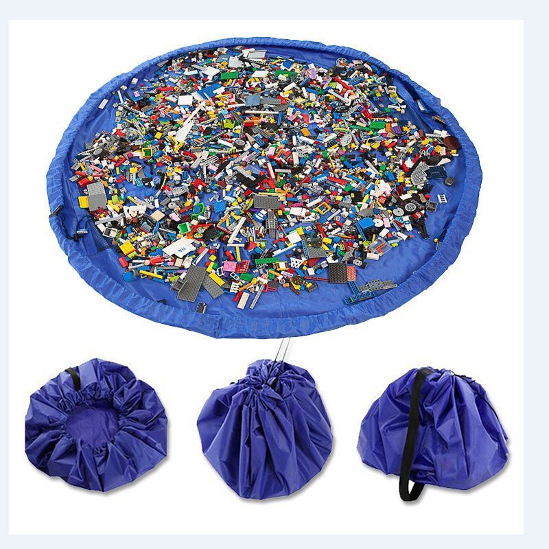 image-Lego Toy Storage Bag - Drawstring Building Blocks Organizer 
