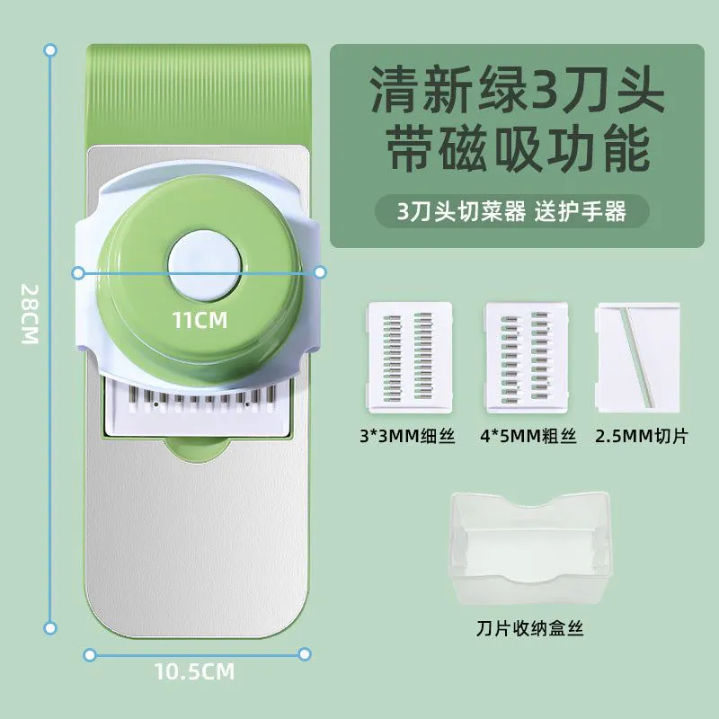 image-Multifunctional Vegetable Cutter - Stainless Steel 3 Blades 