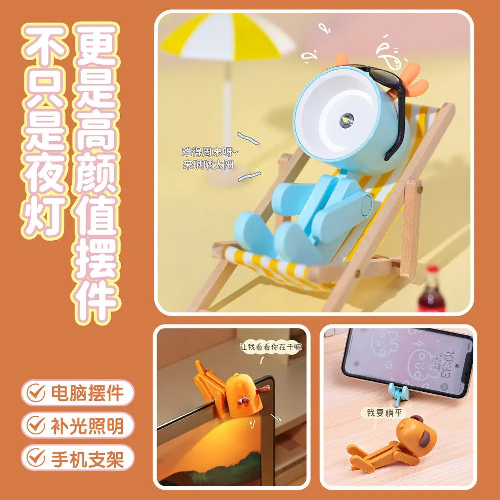 image-Deer LED Night Light Phone Holder - Yellow