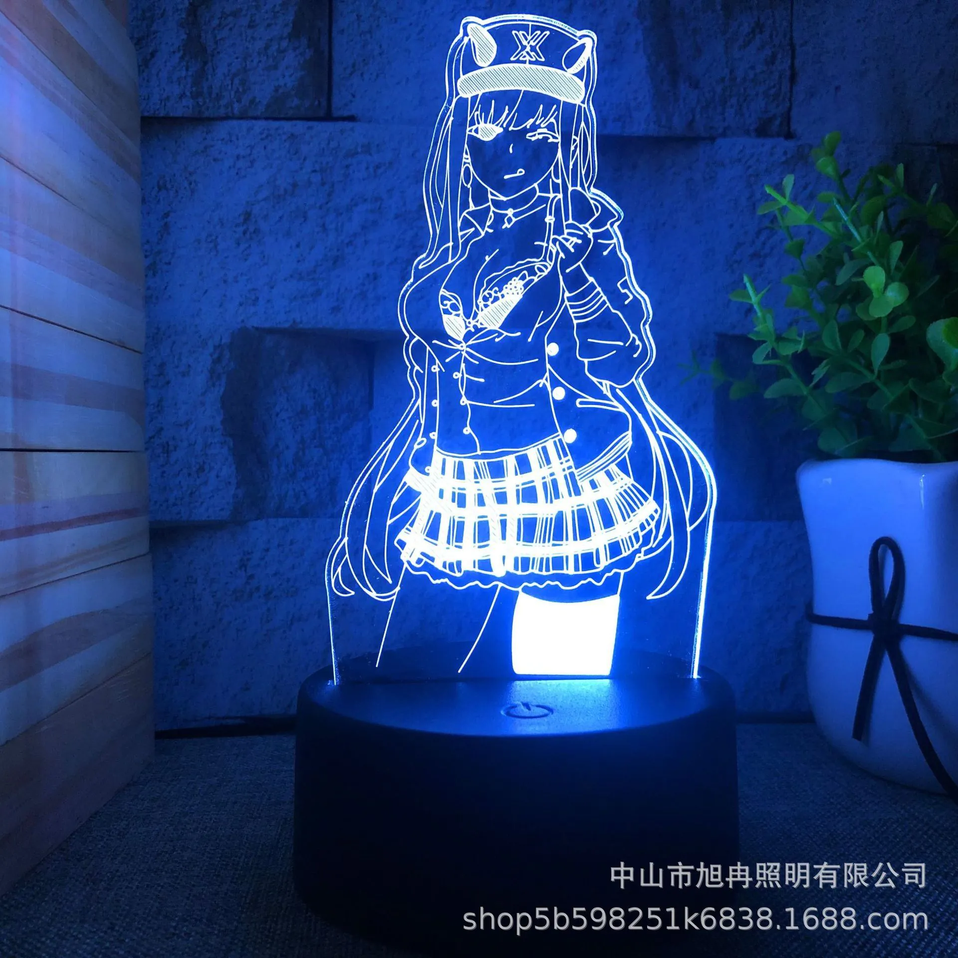 image-3D Night Light LED USB Desk Lamp Touch Remote Control Modern Minimalist