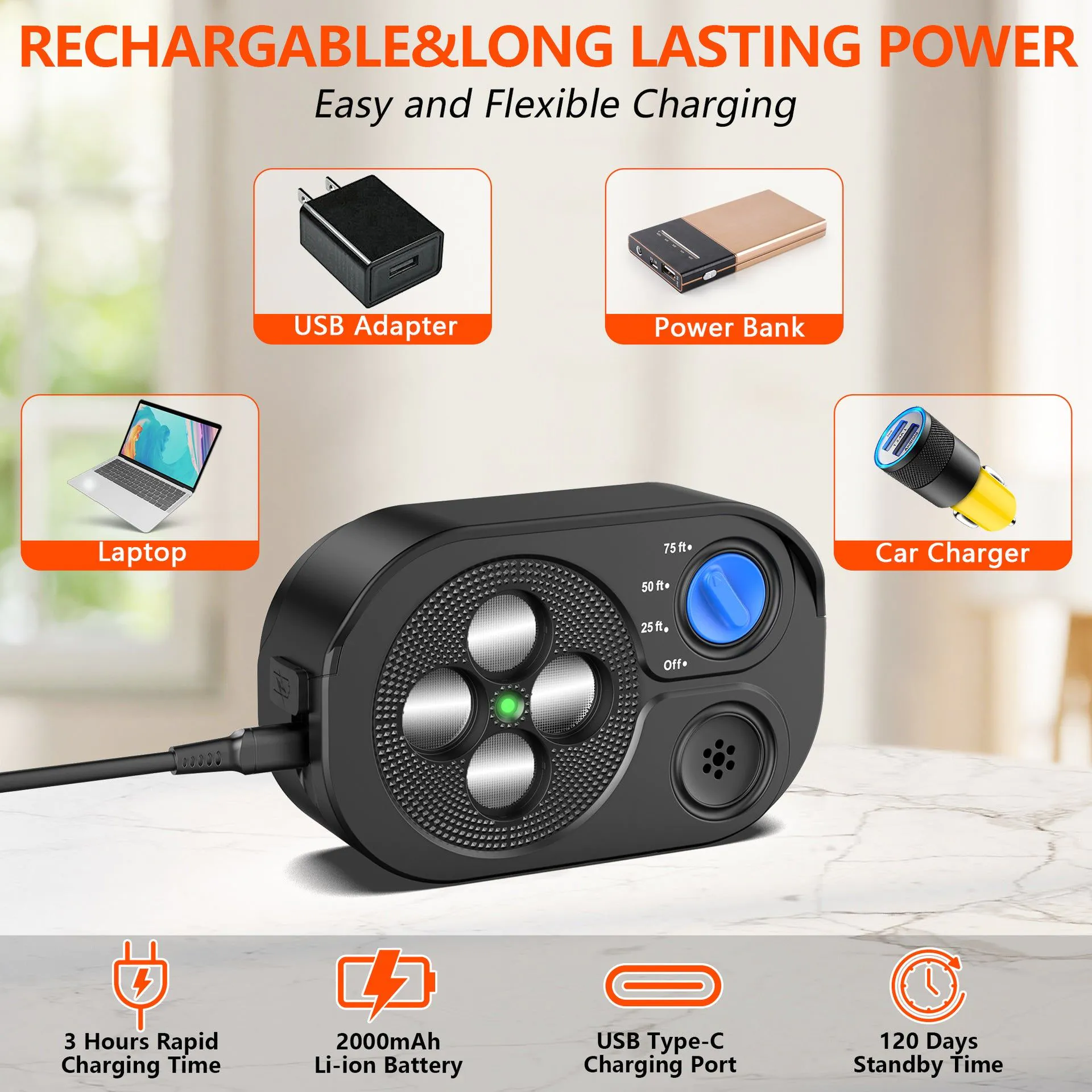 image-Ultrasonic Bark Stopping Dog Trainer Device - Black/Gray
