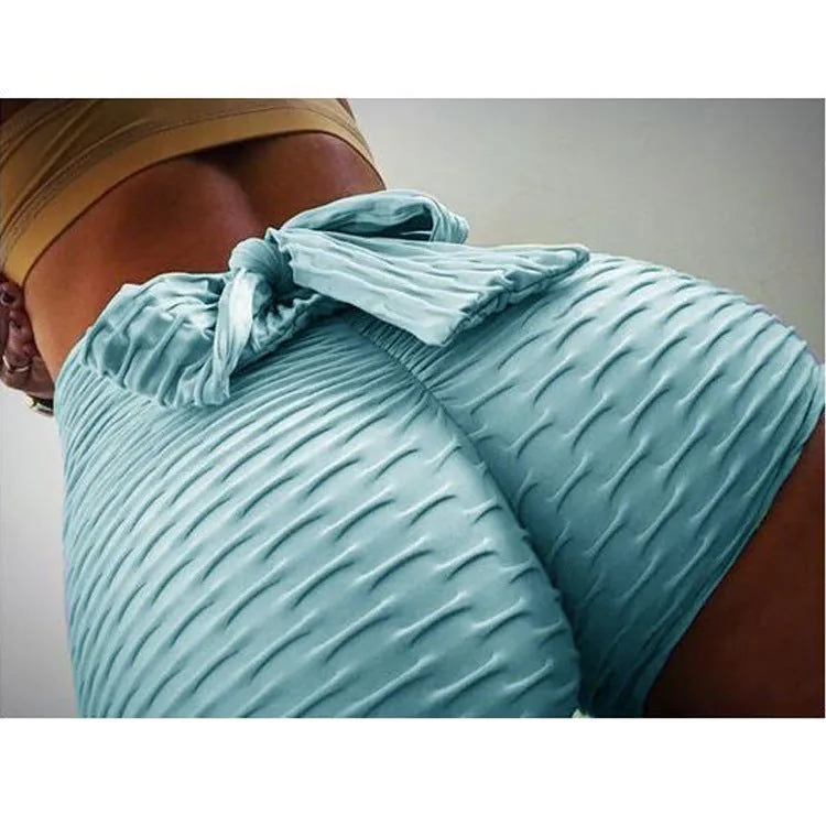 image-Women's High Waist Yoga Shorts - Red Bean Paste XL