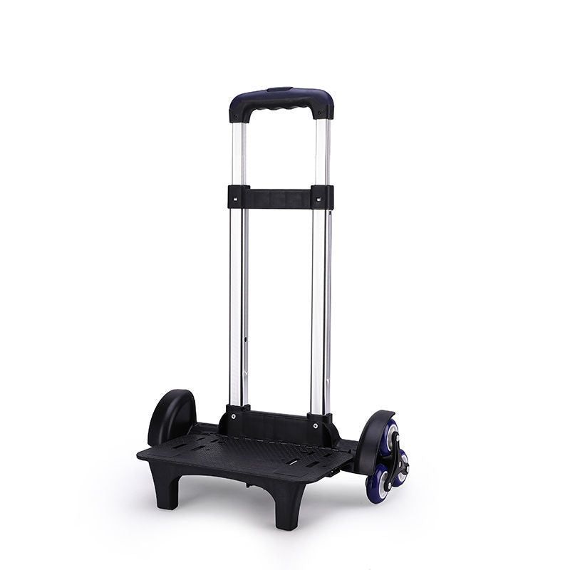 image-Aluminum Folding Backpack Trolley - 3-Wheel Stair Climbing