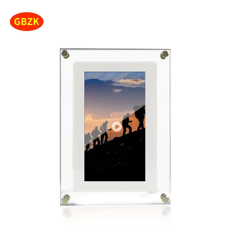 image-Amaboo 5" Digital Photo Frame - White Acrylic