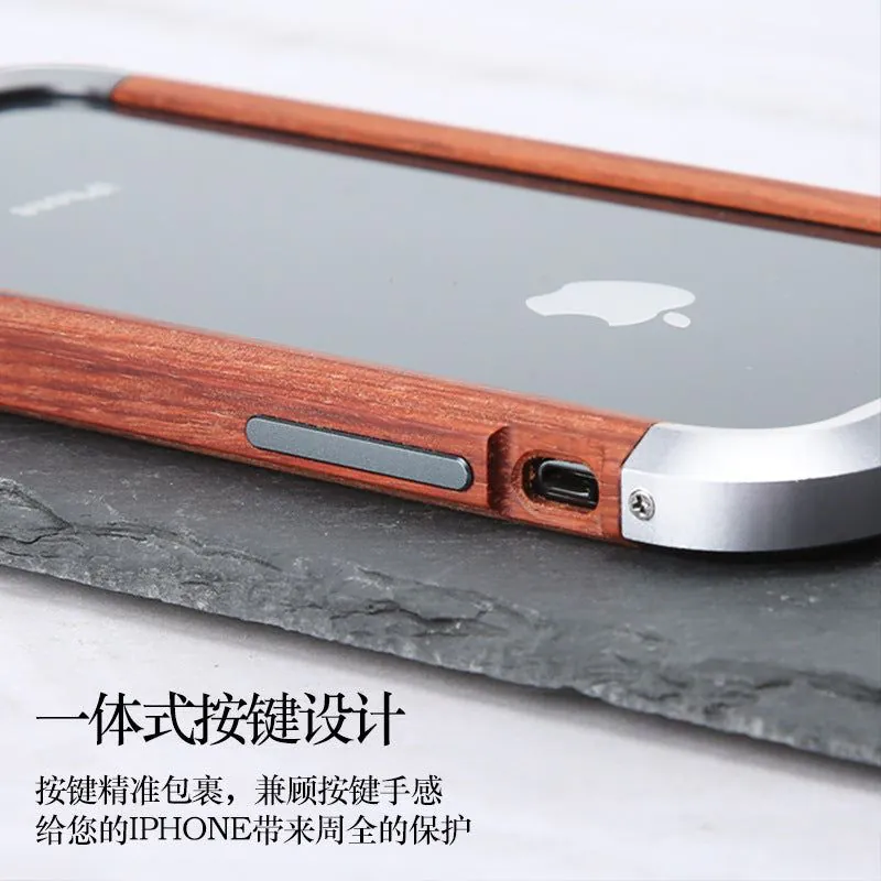 image-RJUST Wood Metal iPhone 13 Pro 12 Pro Case