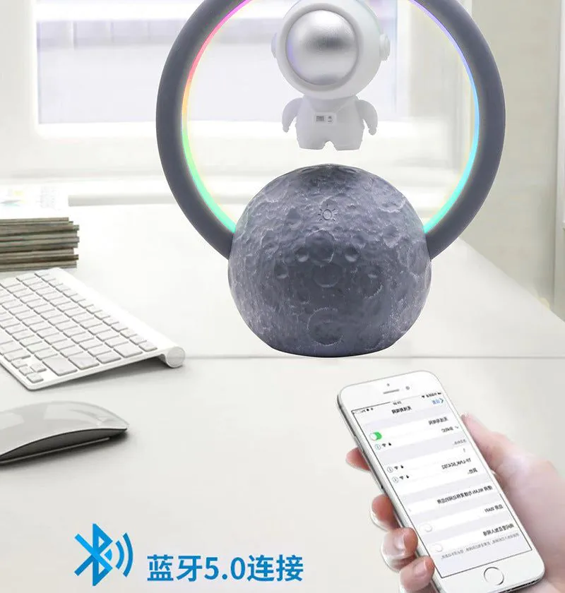 image-Suspended Astronaut Bluetooth Speaker RGB Night Light