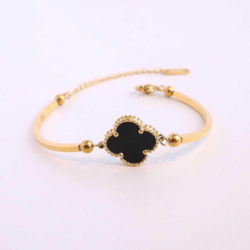 image-Four-Leaf Clover 18k Gold Plated Jewelry Set