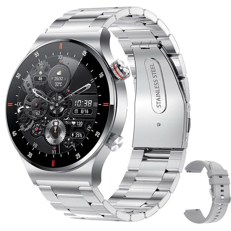 image-Chi Bear QW33 Smart Watch Silver ECG+PPG