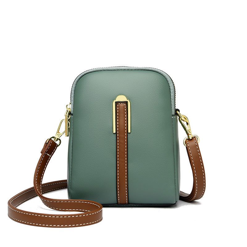 image-PU Leather Small Square Shoulder Bag - Black