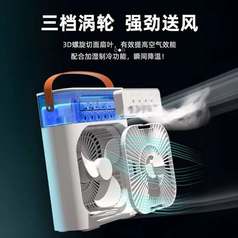 image-Cooling Spray Fan Desktop - 3 Speed Battery Powered 