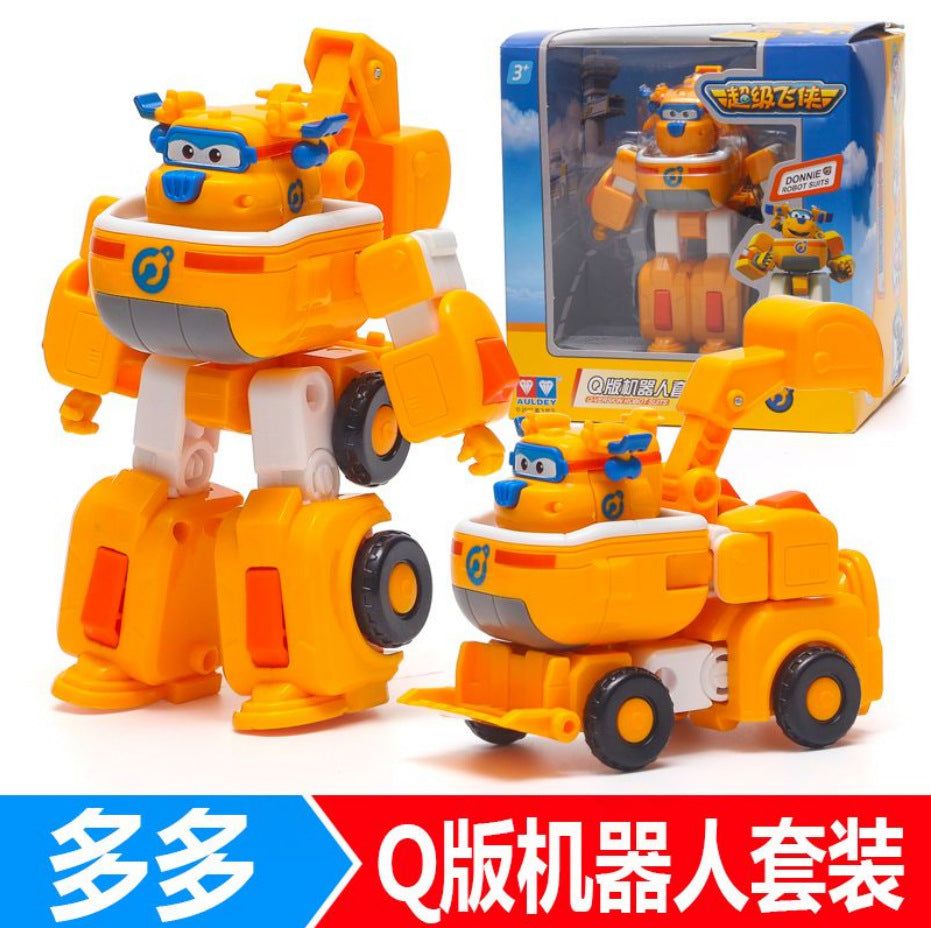 image-Super Wings Ledi Transformation Robot Toy Set
