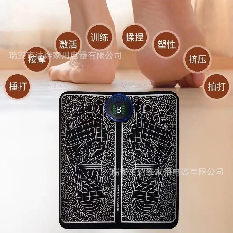 image-EMS Foot Massager - USB Rechargeable Pulse Massage Pad