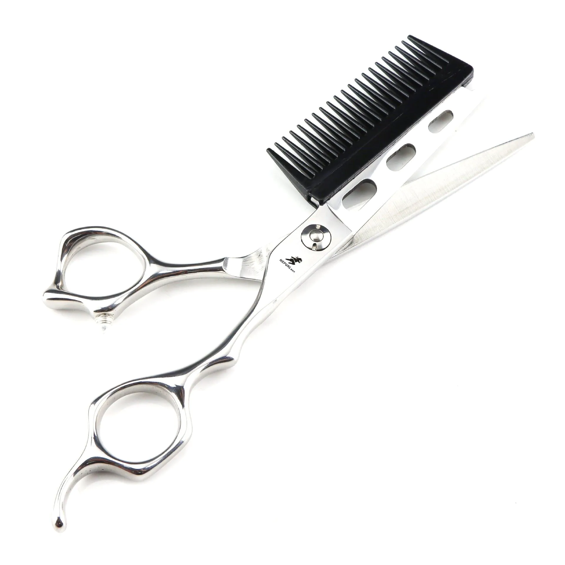 image-6.0" Hairdressing Scissors - Flat Comb Style
