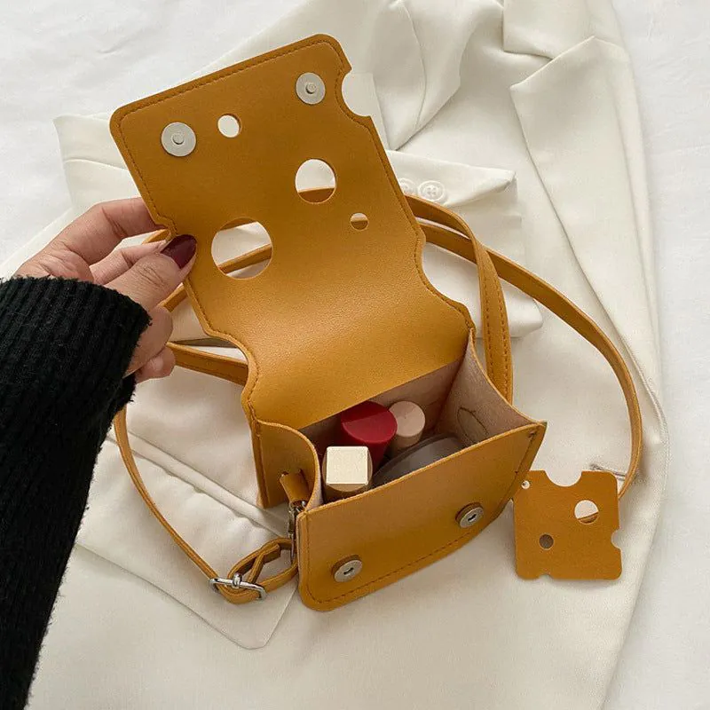 image-Niche Design Mini Cheese Triangle Crossbody Bag