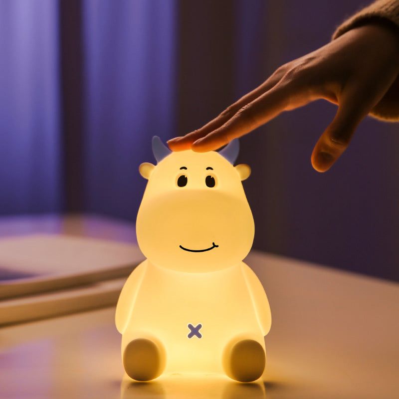image-Daidainiupaipai Snorlax LED Silicone Night Light - USB Touch Control