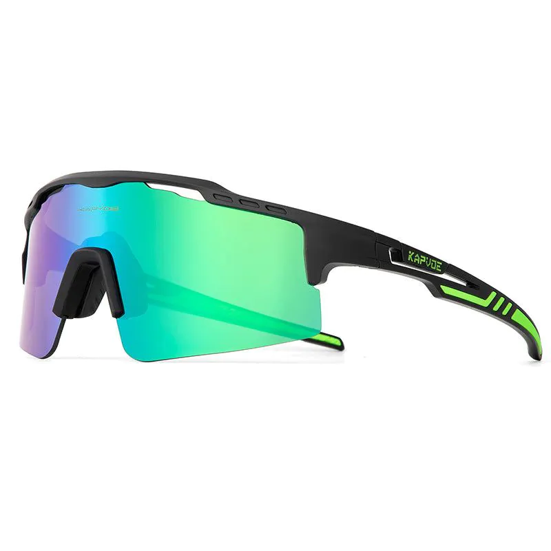 image-Kapvoe Polarized Cycling Glasses - Green Frame