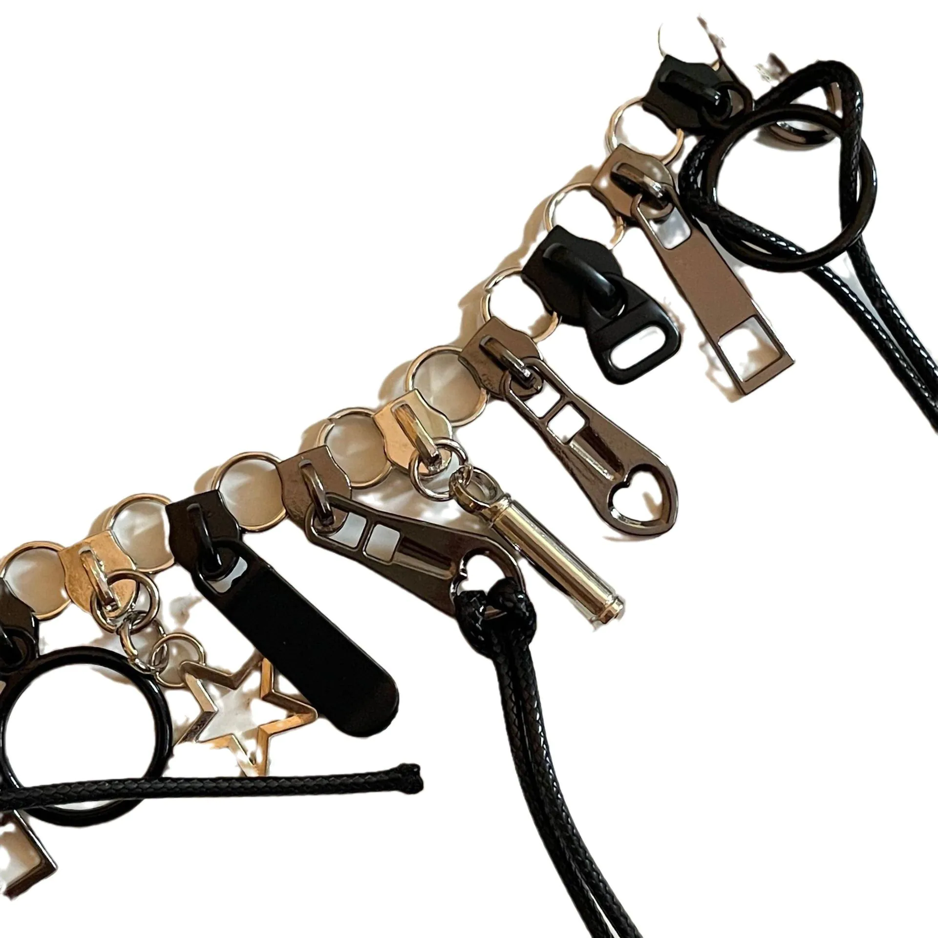 image-Multi-Zipper Necklace - Versatile, Cool Punk Style