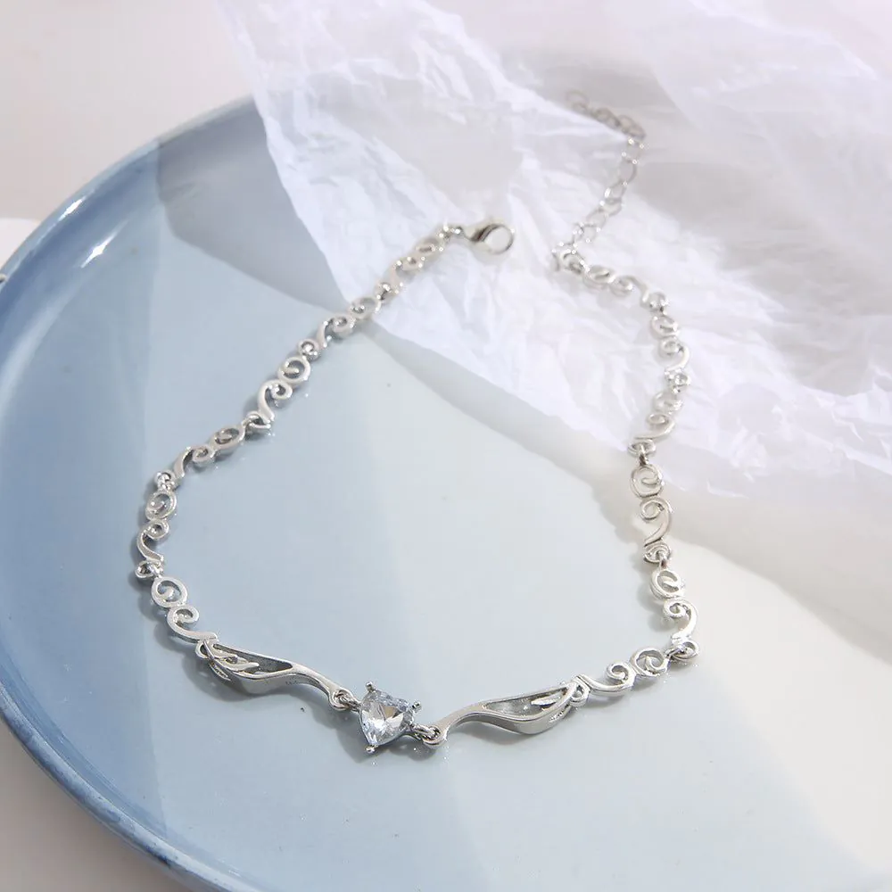 image-Diamond Angel Wing Choker Necklace