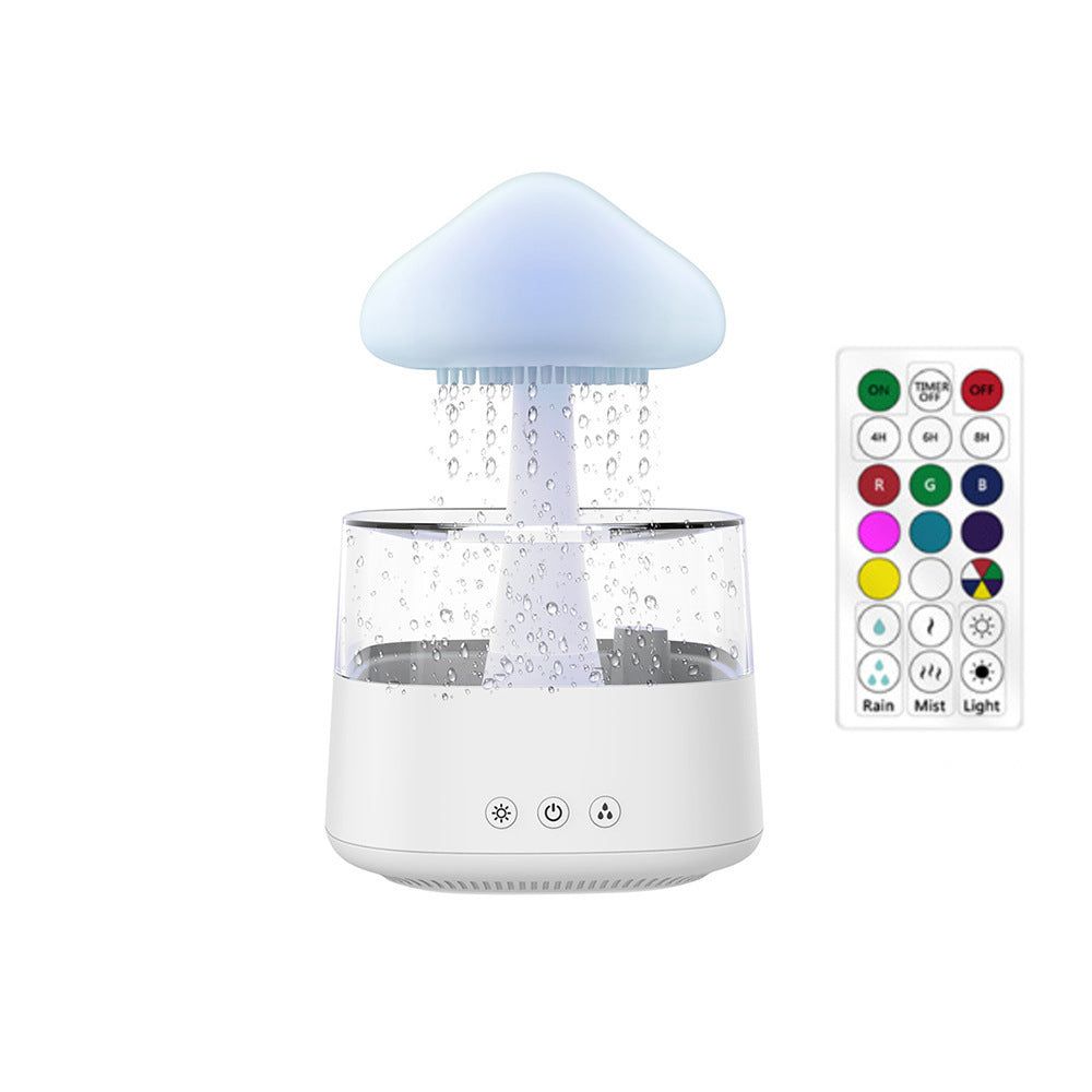 image-Mushroom Cloud Humidifier - Wood Grain Aroma Diffuser