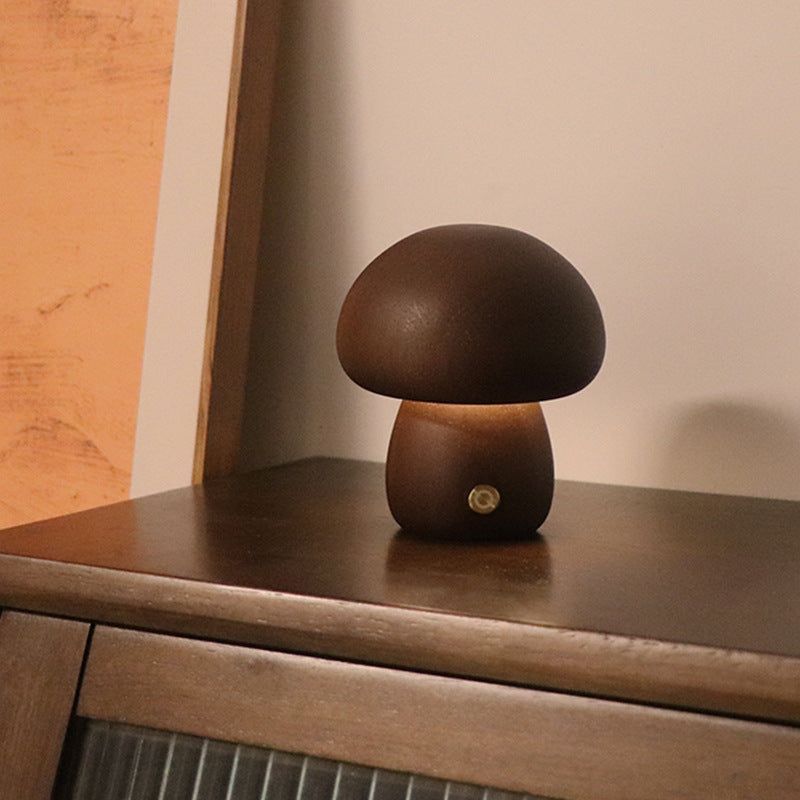 image-Mushroom LED Night Light - Warm Touch Bedside Lamp